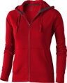 Mikina ELEVATE ARORA HOODED FULL ZIP LADIES SWEATER červená XXL