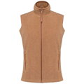 Dámská mikrofleecová vesta Kariban fleece vest women, hnědý melír, vel. XXL