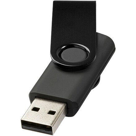 Kovový USB Rotate, 4 GB, černá, cena na vyžádání