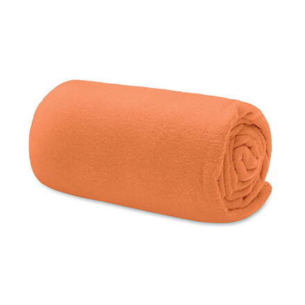 Fleecová deka z RPET, 120x150cm, oranžová