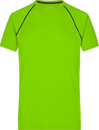 Pánské sportovní tričko James Nicholson sports T-shirt men, jasně zelená/černá, vel. S