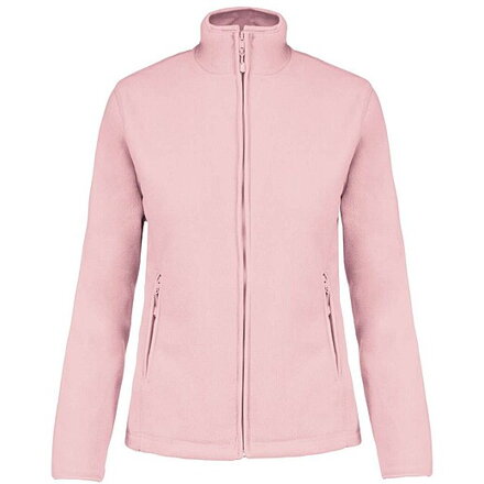 Dámská mikrofleecová mikina Kariban fleece jacket women, světle růžová, XXL