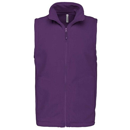 Pánská mikrofleecová vesta Kariban fleece vest men, fialová, vel. 4XL