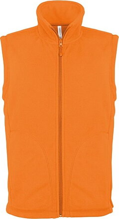 Pánská mikrofleecová vesta Kariban fleece vest men, oranžová, vel. XL