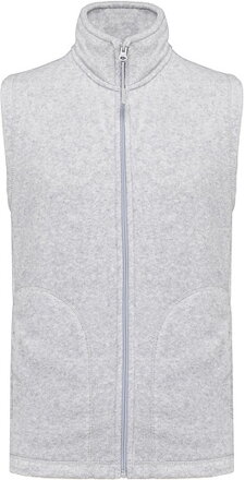 Pánská mikrofleecová vesta Kariban fleece vest men, sv. šedý melír, vel. L