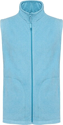 Pánská mikrofleecová vesta Kariban fleece vest men, modrý melír, vel. S