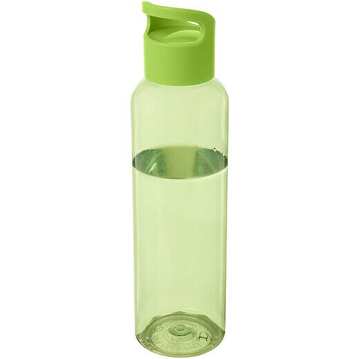 Transparentní láhev na pití, 650ml, recyklovaný plast, zelená