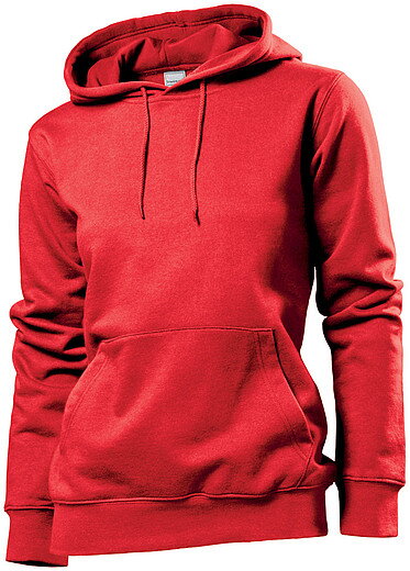 Mikina STEDMAN HOODED SWEATSHIRT WOMEN červená XL