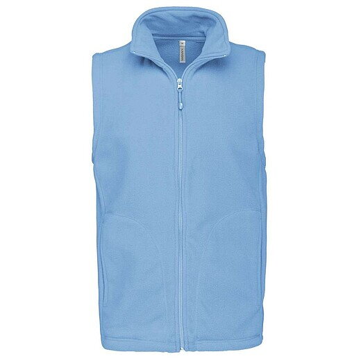 Pánská mikrofleecová vesta Kariban fleece vest men, světle modrá, vel. S