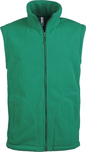 Pánská mikrofleecová vesta Kariban fleece vest men, zelená, vel. 3XL