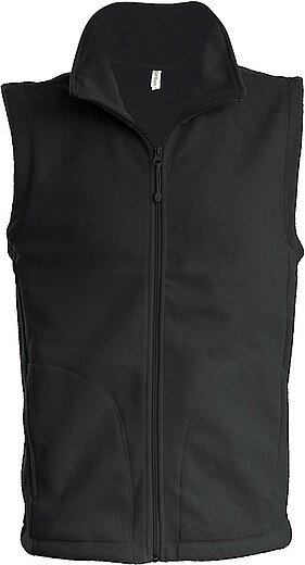 Pánská mikrofleecová vesta Kariban fleece vest men, tmavě šedá, vel. M