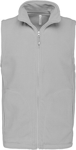 Pánská mikrofleecová vesta Kariban fleece vest men, sv. šedá, vel. 3XL