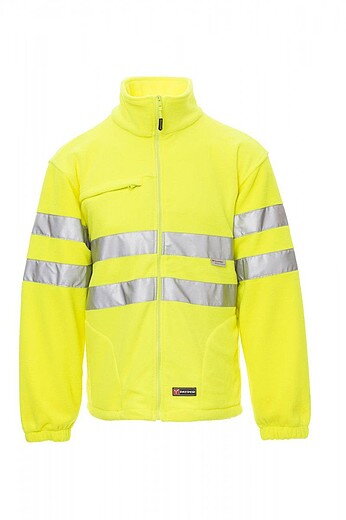 Payper LIGHT pánská fleecová bunda s reflexními pruhy, fluorescenční žlutá, XL