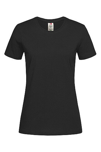 Dámské tričko STEDMAN CLASSIC-T ORGANIC WOMEN z bio bavlny, černá, XL